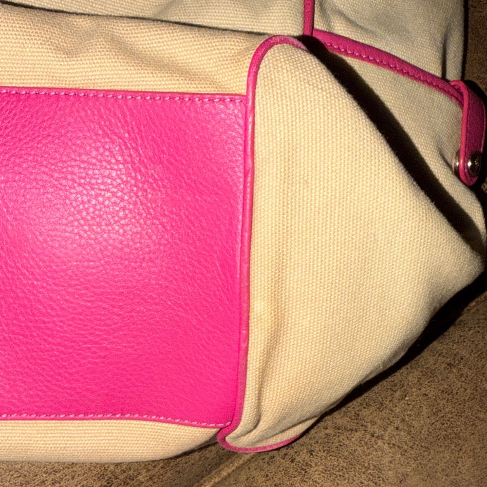 Cole Haan Tan and Pink Tote Bag - Picture 12 of 13